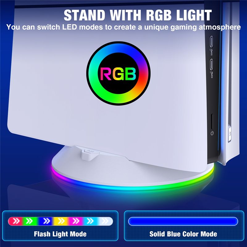 AED7-Vertical Stand With RGB L - Gaming Console Holder 评论和价格