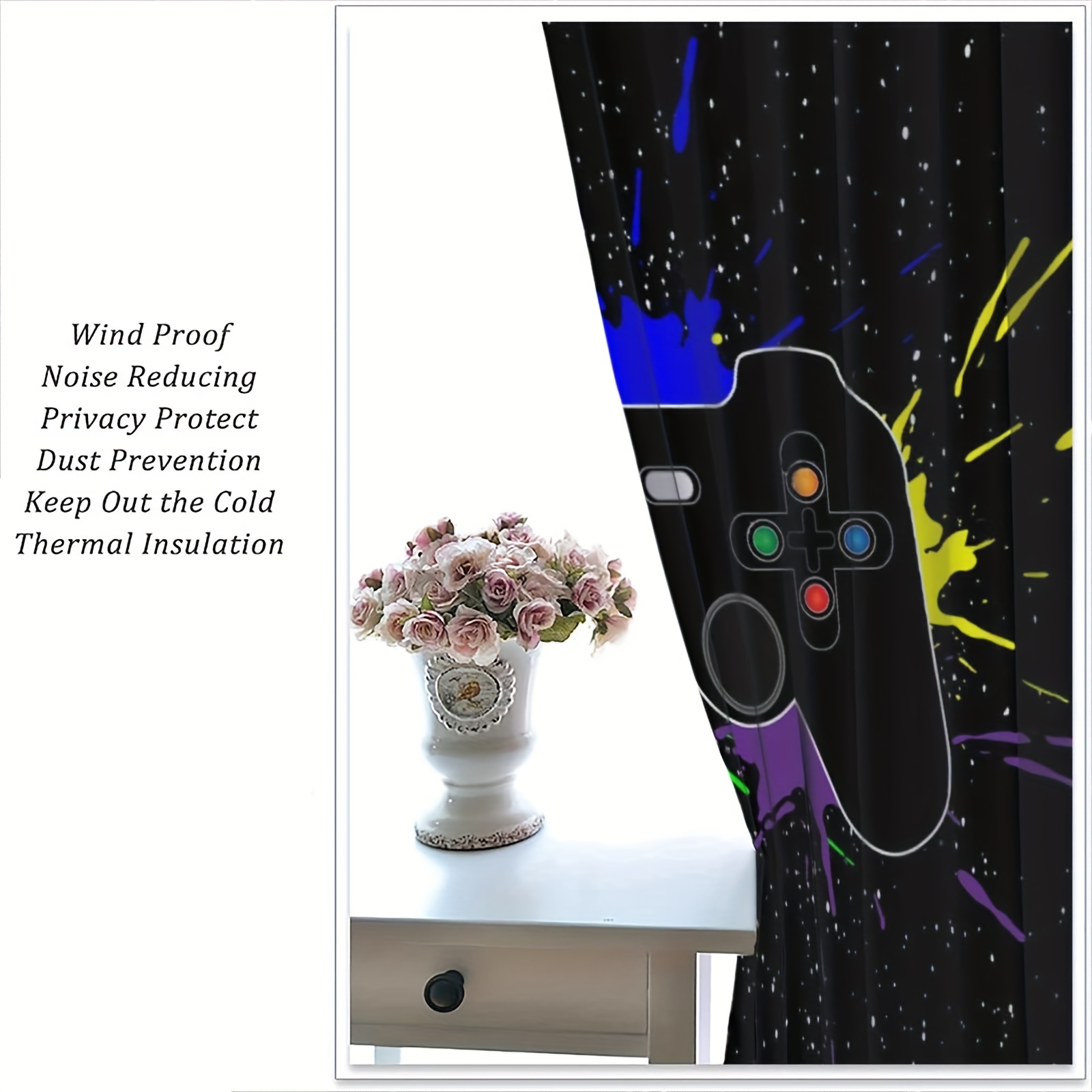 2pcs PS5 Gamepad Curtains for  - Gaming Console Cafe 评论和价格